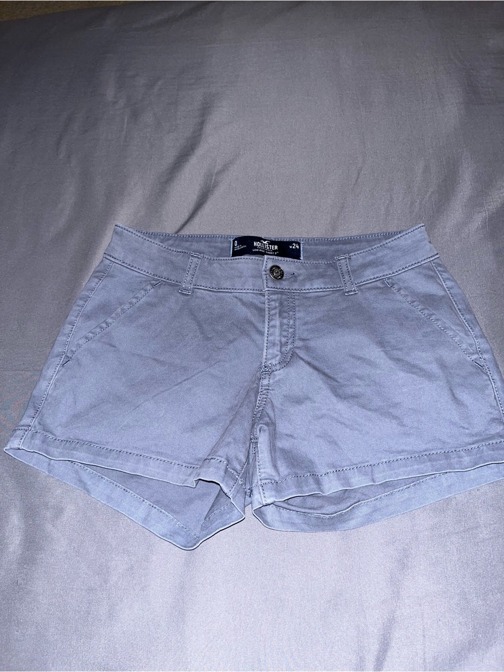 Hollister Women's Pale Blue Casual Jean Shorts